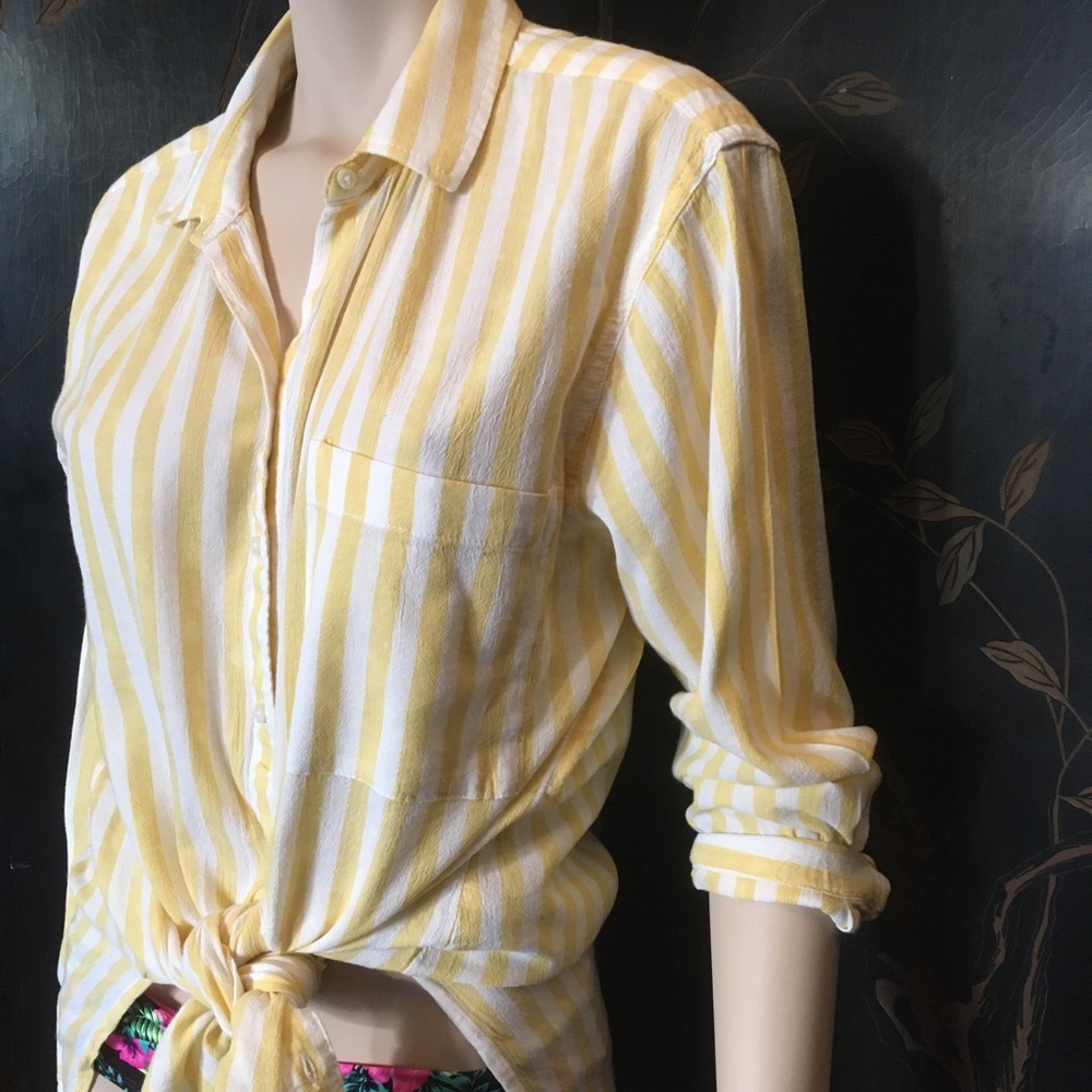 Aerie Striped Button Up Shirt NWT